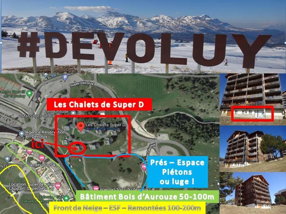 Appartement 8-10 Personnes Superdevoluy Hautes Alpes Rez De Chaussee Vue Panoramique 3 Chambres Saint-Étienne-en-Dévoluy Eksteriør bilde
